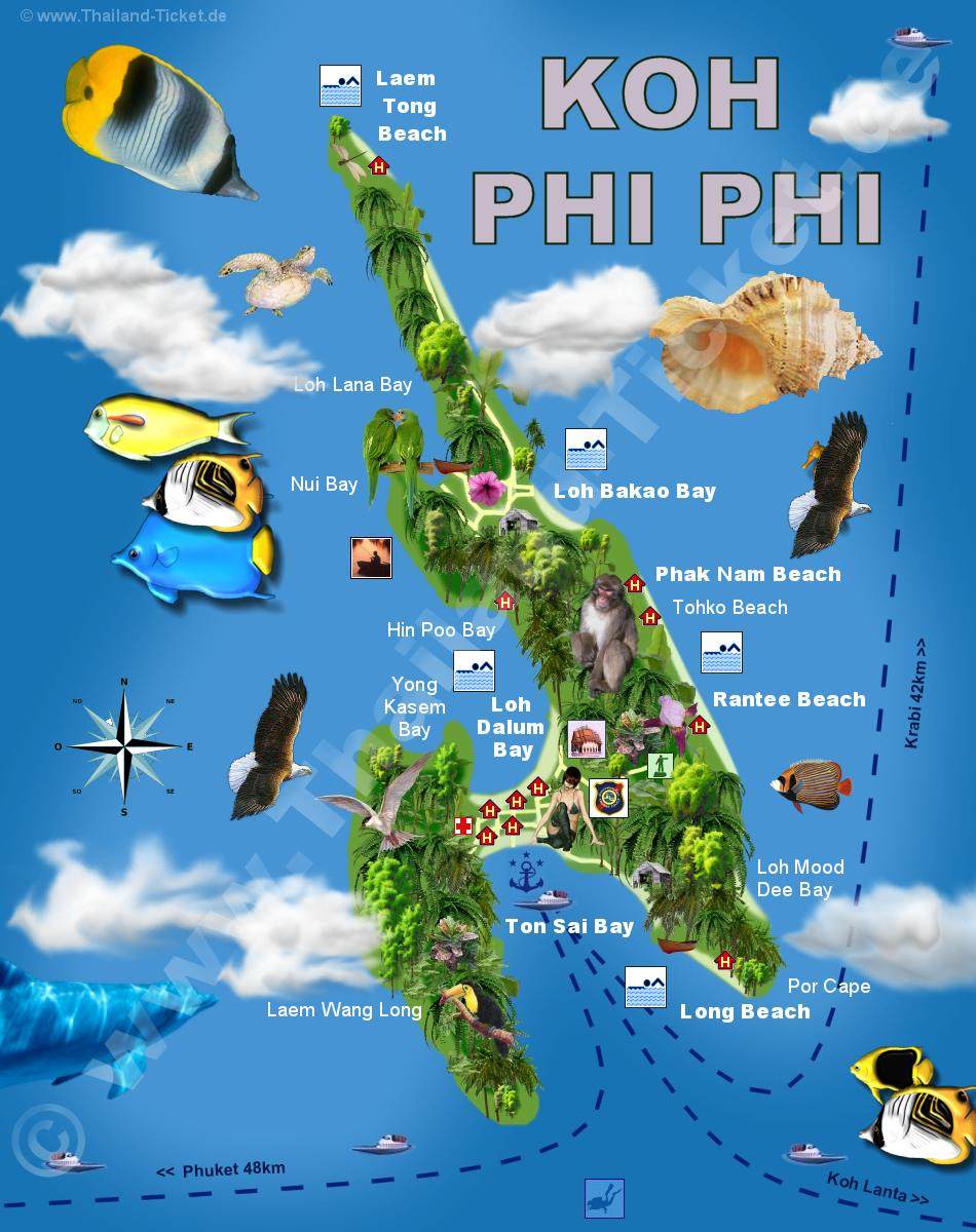 Koh Phi Phi Hotel Map