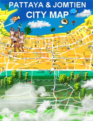 Pattaya Karte/Map - Stadtplan