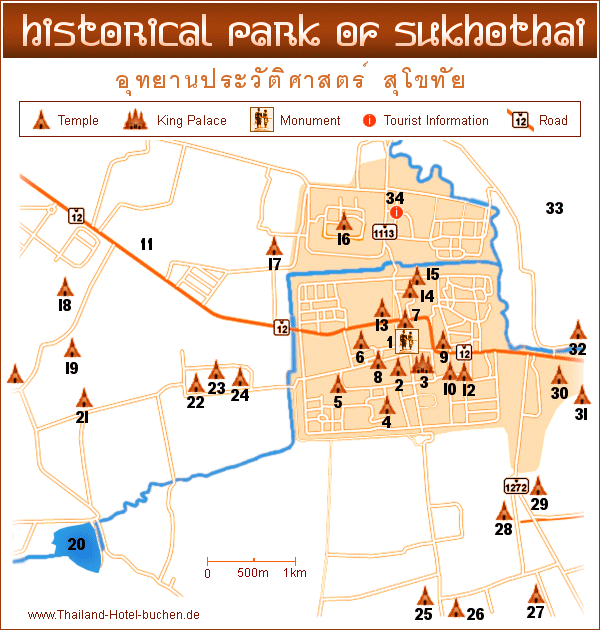 map sukhothai historical-park